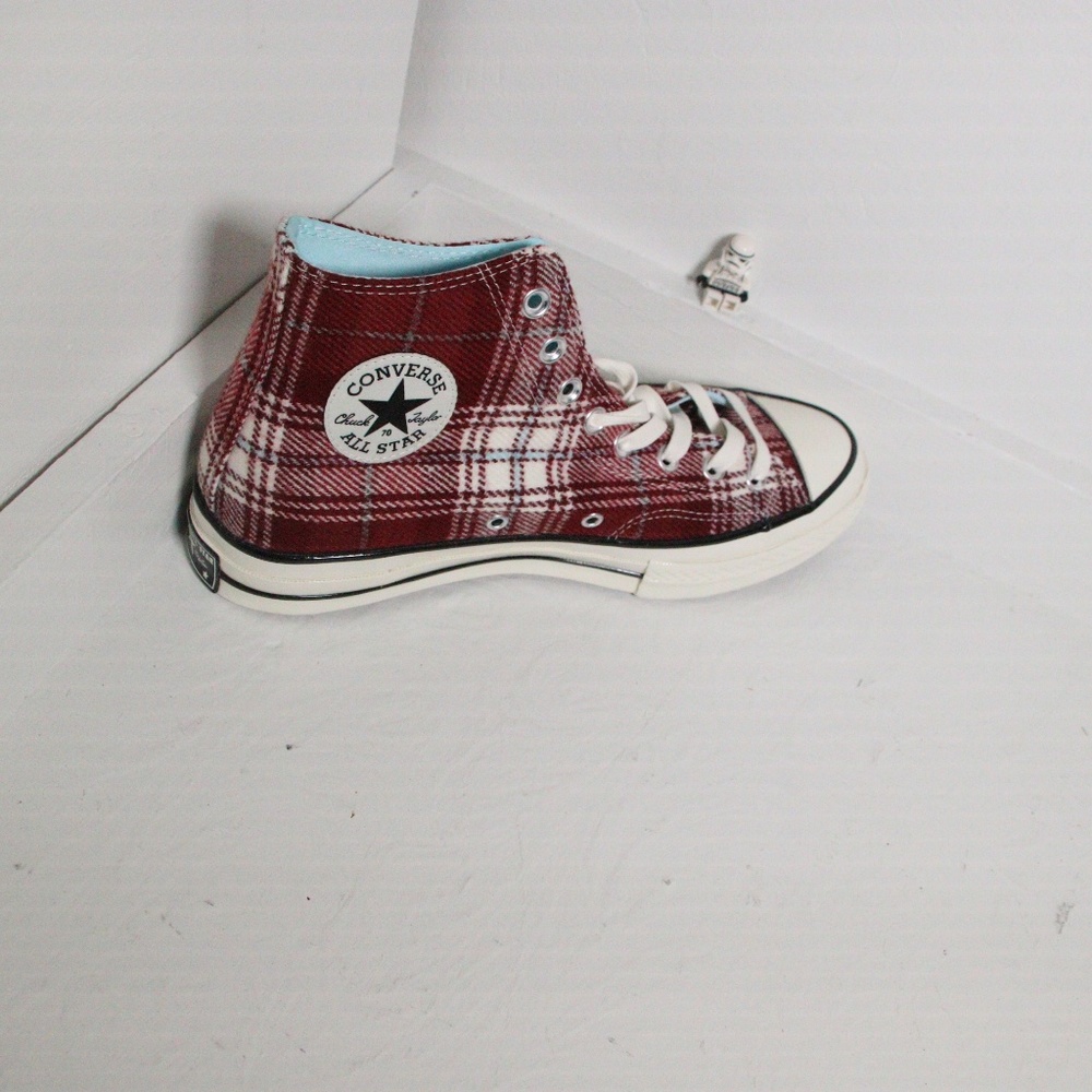 Converse Chuck 70 Red Elevated Plaid High Tops - Picture 3 of 7